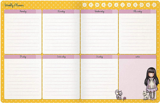 Santoro Autumn Leaves Carnet Cu dungi Multicolor