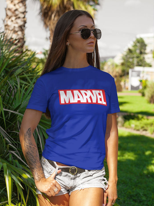 Softworld Marvel Logo Tricou Albastru