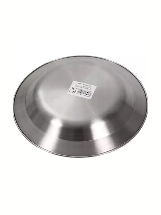 Mil-Tec Πιάτο Γλυκού Inox Ασημί με Διάμετρο 22cm