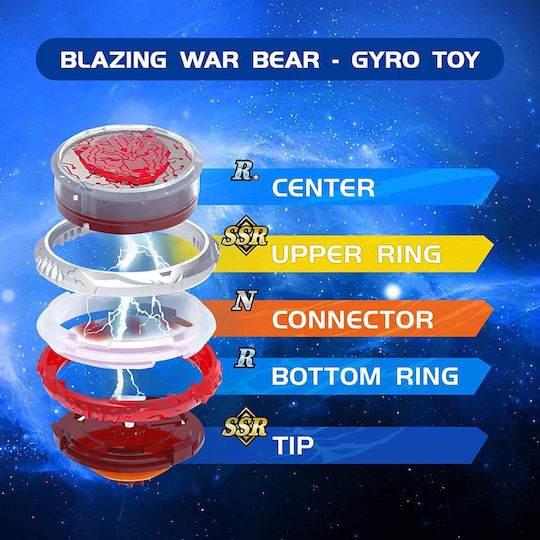 Just Toys Σβούρα Series VI Blazing War Bear Blazing War Bear για 5+ Ετών (Διάφορα Σχέδια) 1τμχ
