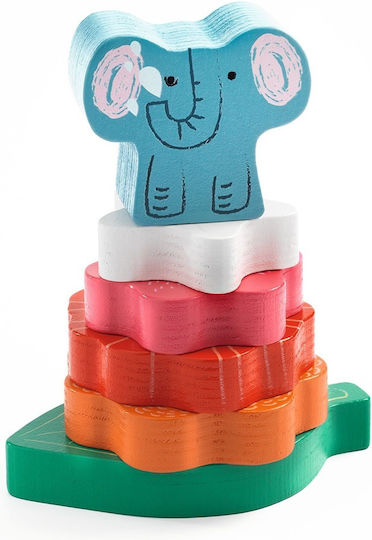 Kids Peg Puzzle Elephant for 1.5+ years+ Years 5pcs Djeco