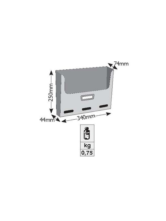 Viometal LTD 402 Κουτί Εντύπων Μεταλλικό Κυπαρισσί 34x44x25cm