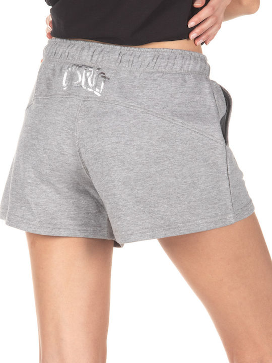 District75 121WSO-920 Women's Sporty Shorts Gray 121WSO-920-088