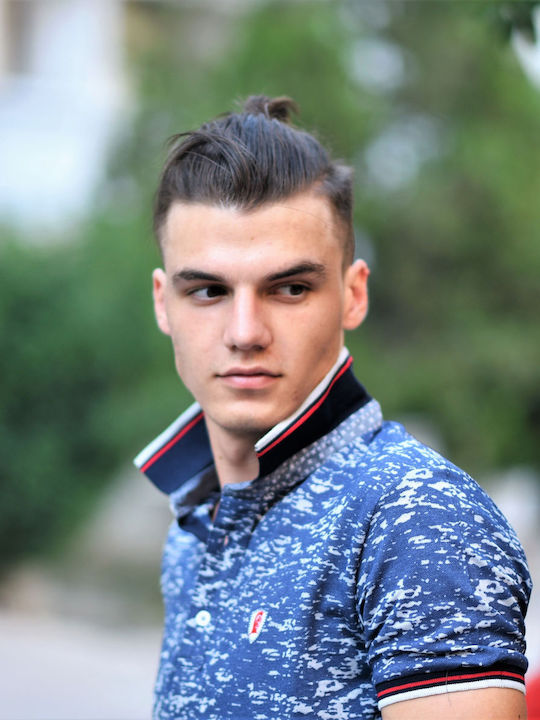 Polo Kurzarmbluse Blau