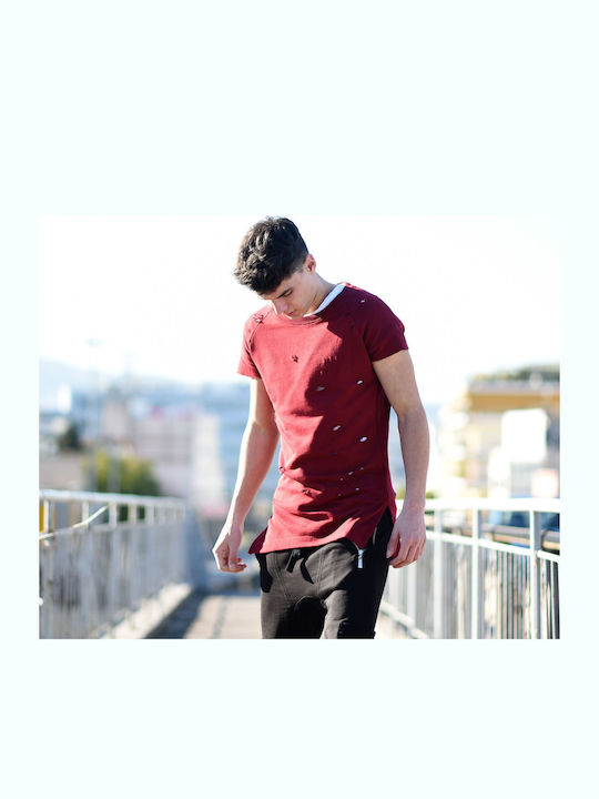 T-shirt Μπορντό