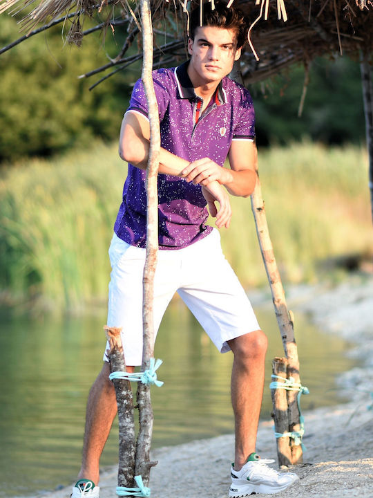 Polo Short Sleeve Blouse Purple