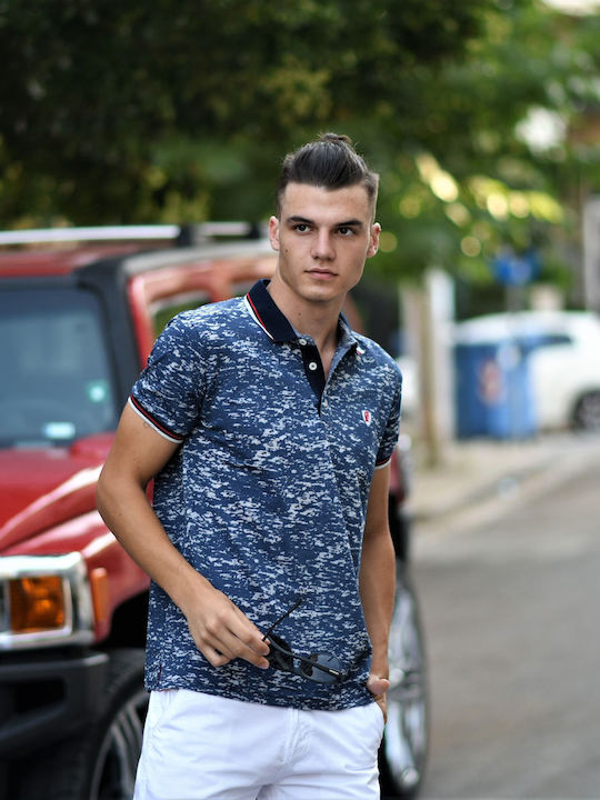 Polo Kurzarmbluse Blau