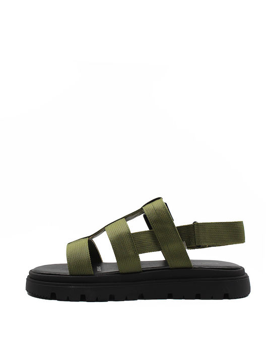 Betsy Women's Flat Sandals in Green Color