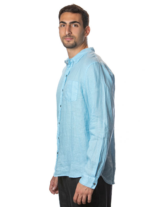 Crossley Men's Shirt Long Sleeve Light Blue