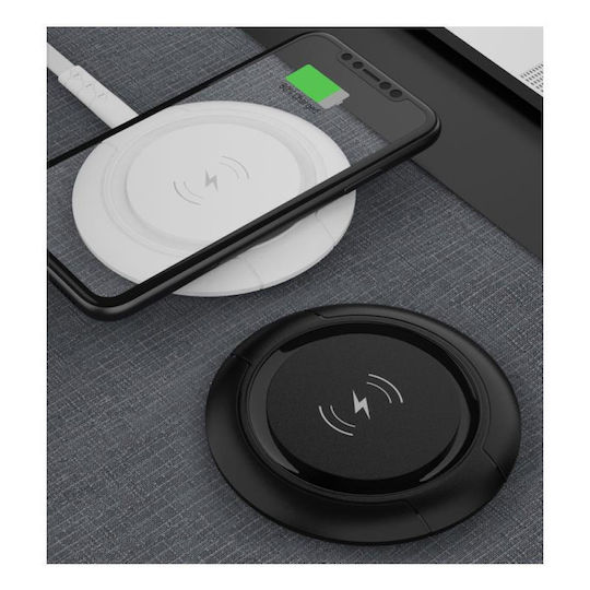 Devia Ασύρματος Φορτιστής (Qi Pad) 15W Μαύρος (Allen Series)