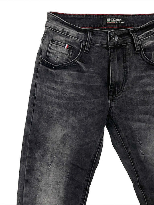 Men's Jeans Pants Elastic with Slim Fit Black