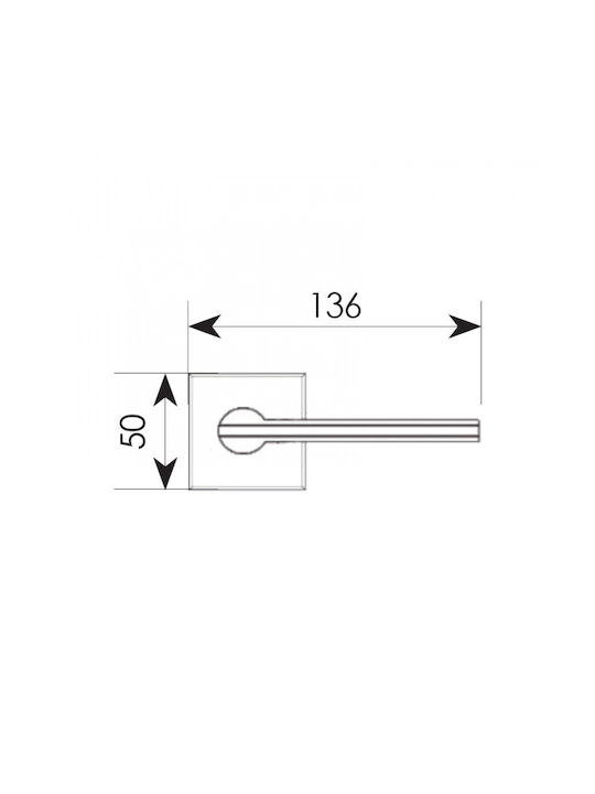 Zogometal Lever Front Door with Rosette 2116 Pair Black