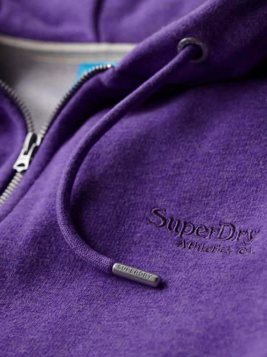 Women's Sweatshirt Jacket Hooded Purple