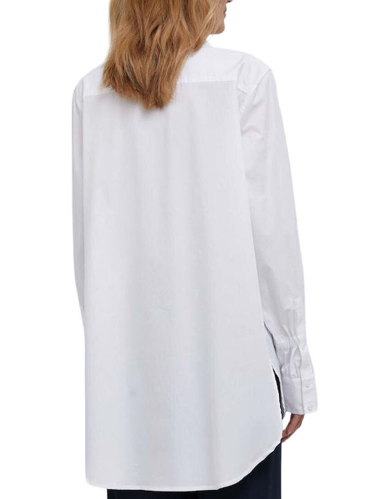 DKNY Women's Long Sleeve Shirt White