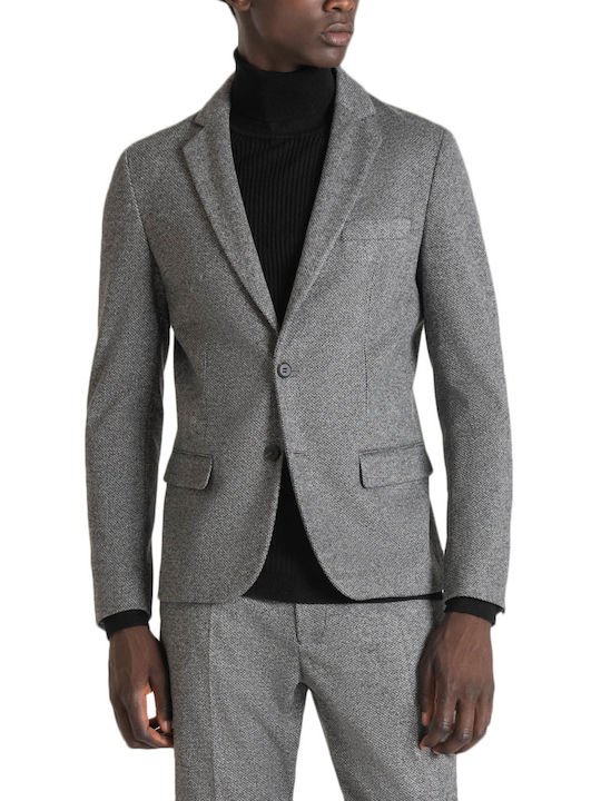 Antony Morato Men's Suit Jacket Slim Fit Gray