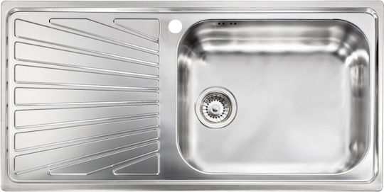 Sanitec Cometa 11446 Drop-In Left Handed Inox Satin Finish 100x50cm Satin Finish Sanitec Cometa 11446 Drop-In Left Handed Inox Satin Finish 100x50cm Satin Finish