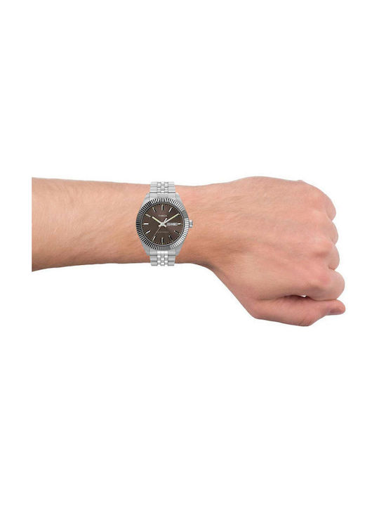 Timex Watch Battery with Silver Metal Bracelet