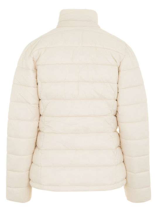 E1 Drop 2b Maddie Κοντό Γυναικείο Puffer Μπουφάν για Χειμώνα Λευκό