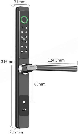 Електронна Ключалка iLock05 TTLock в цвят Сребрист с Връзка Bluetooth