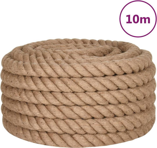 vidaXL Σχοινί Διαμέτρου 36mm με Μήκος 10m Καφέ