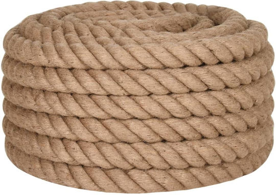 vidaXL Σχοινί Διαμέτρου 36mm με Μήκος 10m Καφέ