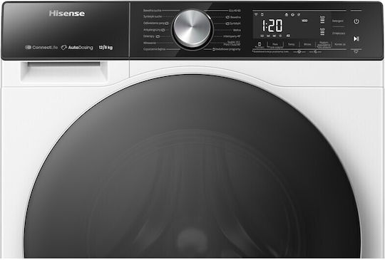 Hisense Mașină de spălat cu uscător 12kg/8kg Cu aburi 1400 Rotiri cu Wi-Fi