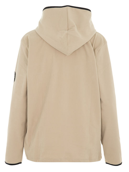 Collectiva Noir Women's Hooded Sweatshirt Beige