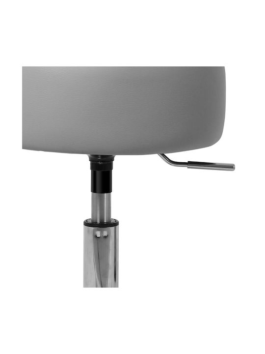 Bar Stool Upholstered with Artificial Leather Gray 33x33x65cm
