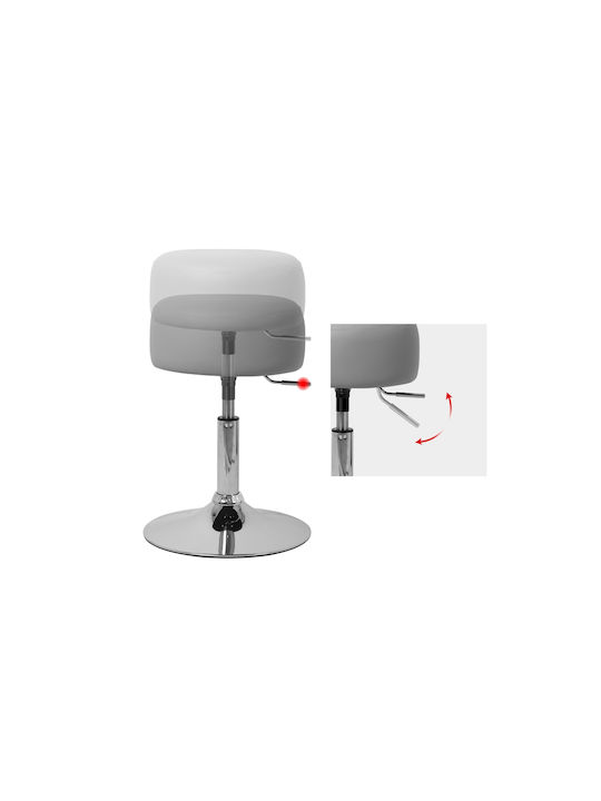 Bar Stool Upholstered with Artificial Leather Gray 33x33x65cm