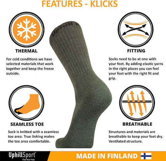 Uphillsport Long Hunting Socks Woolen in Gray color