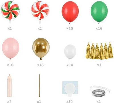 Set of 74 Balloons Latex Multicolour Candies 50cm