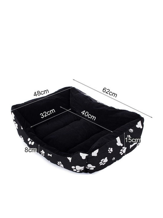 Sofa Hundebett Schwarz 62x53cm.