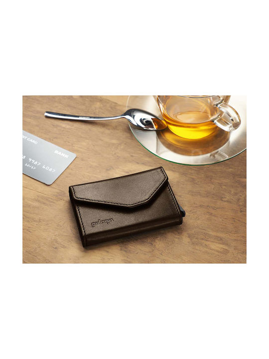 Pularys Men's Card Wallet with RFID Brown