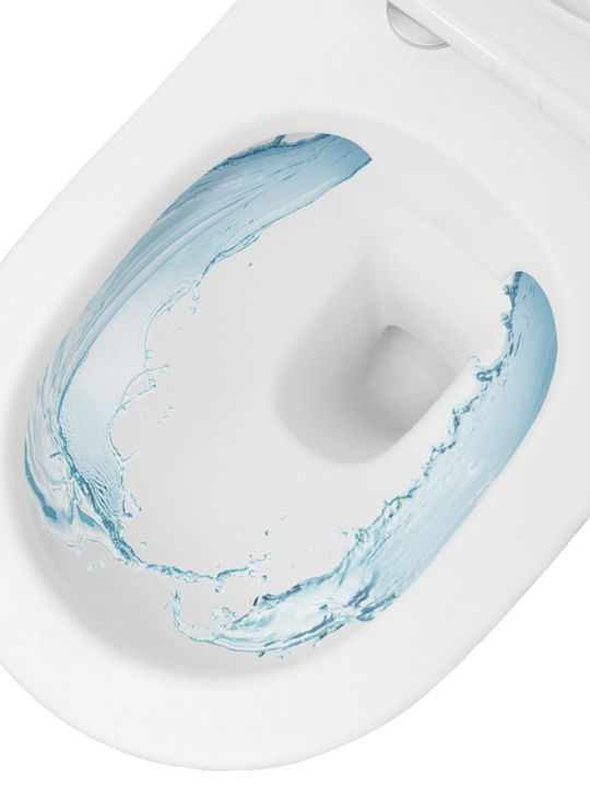 ECD Germany Wandhängende Toilette Weiße