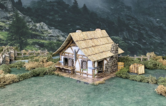 Battle Systems Material des Modells Thatched Cottage