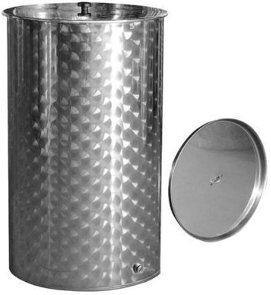 Quattro Effe Stainless Steel Container 100114 Open Top/Flat Bottom 50lt 100114