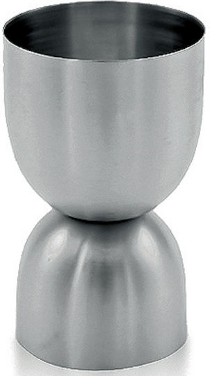 Novatex Διπλή Μεζούρα Ποτών με Χωρητικότητα 20/40ml Inox