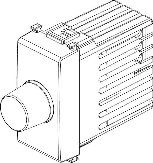 Vimar Recessed Dimmer Switch Without Frame Classic Rotary 500W in White Color