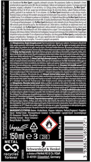 Fa Sport Deodorant 48h als Spray 150ml