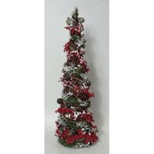 Christmas Decorative Mulberry Tree Cone 60cm Red
