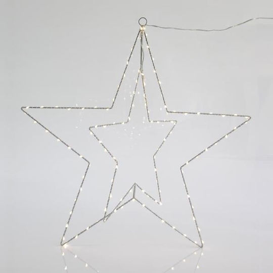Eurolamp Christmas Decorative Pendant Waterproof Metal Star White 3x3x3cm