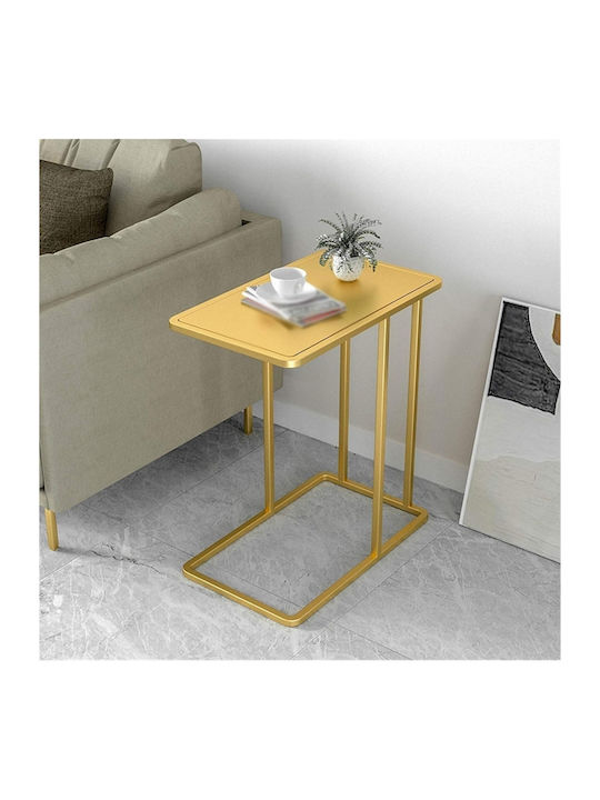 Rectangular Side Table Gold L45xW25xH55cm