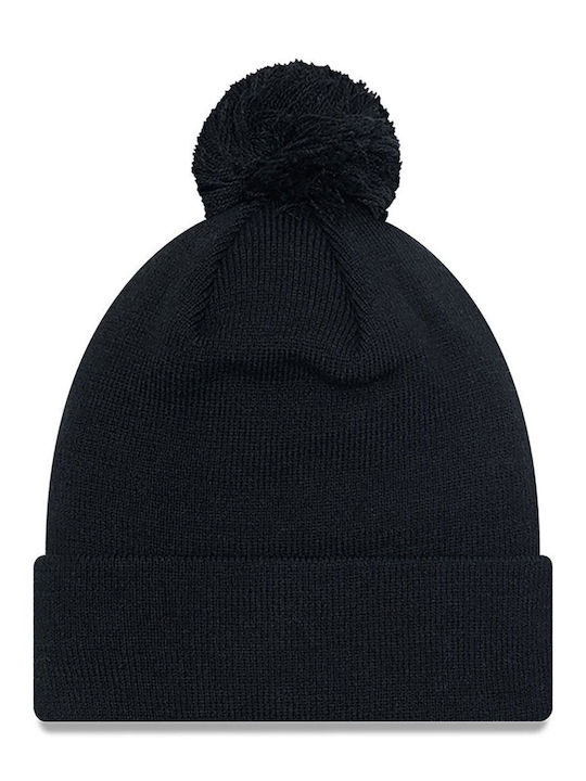 Pom Pom Beanie Unisex Beanie Knitted in Black color