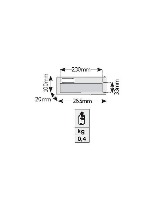 Viometal LTD Torino 205 Mailbox Slot Inox in Silver Color 23x10x26.5cm