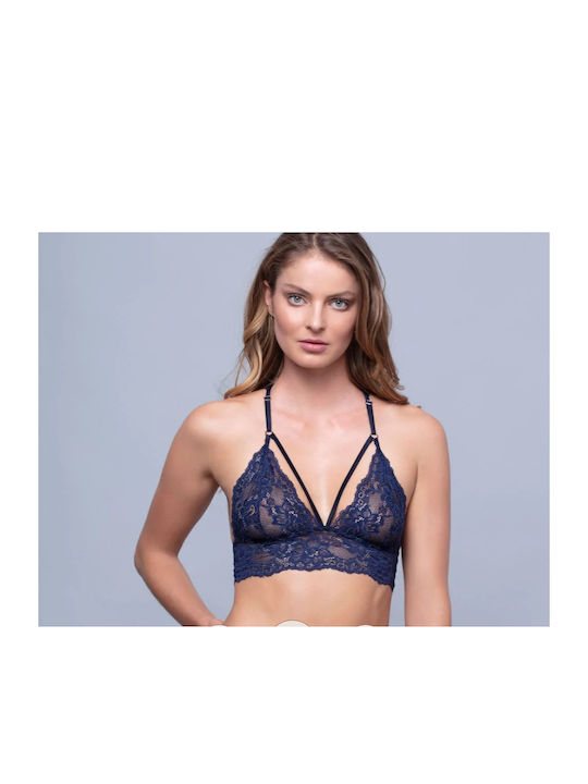 Milena by Paris Women's Bralette Bra Navy Blue