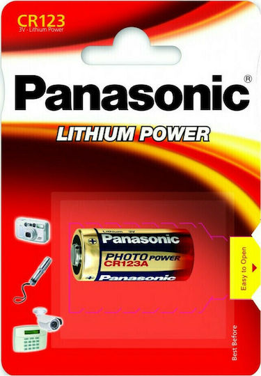 Panasonic Photo Power Литиева Батерия CR123 3V Еднократна (Дълъг Живот) 1бр