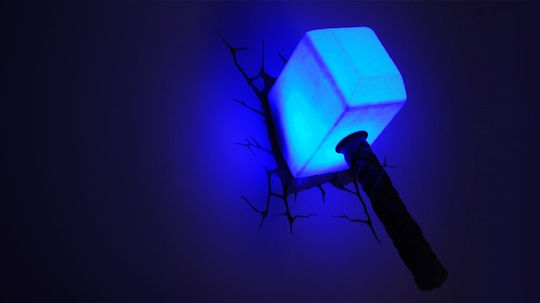 3DLightFX Детска стенна лампа LED Пластмаса Hammer
