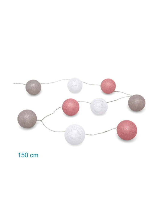 Kiokids Led Garland Plastic Kids Wall Light Pink