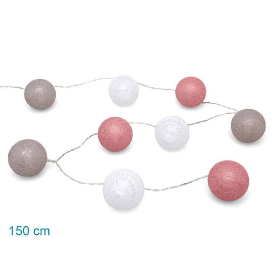 Kiokids Παιδική Φωτιστική Γιρλάντα Led Πλαστικό Ροζ