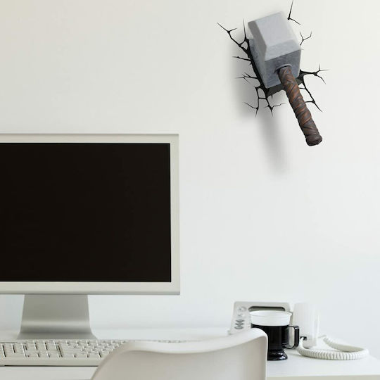3DLightFX Детска стенна лампа LED Пластмаса Hammer